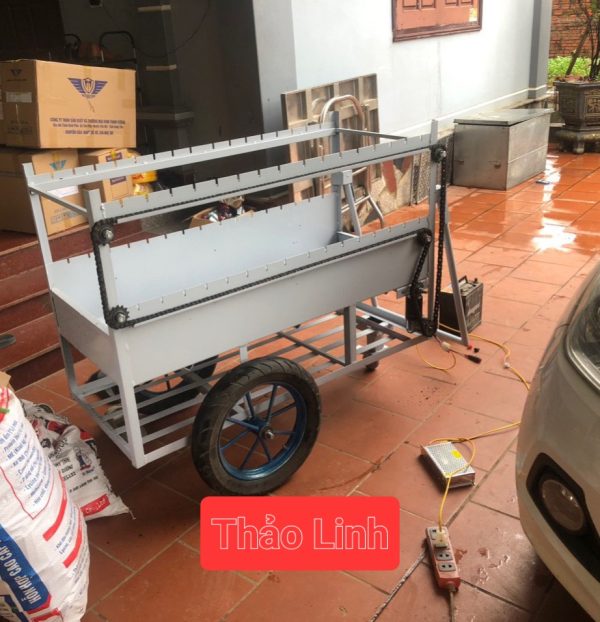 Máy Quay Vịt 5 Xiên, Quay Tự Động, nhớng bằng than hoa giá rẻ