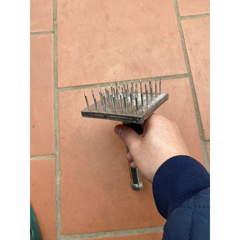 Dụng cụ xăm dần mềm thịt - bì lợn Inox cao cấp hình vuông