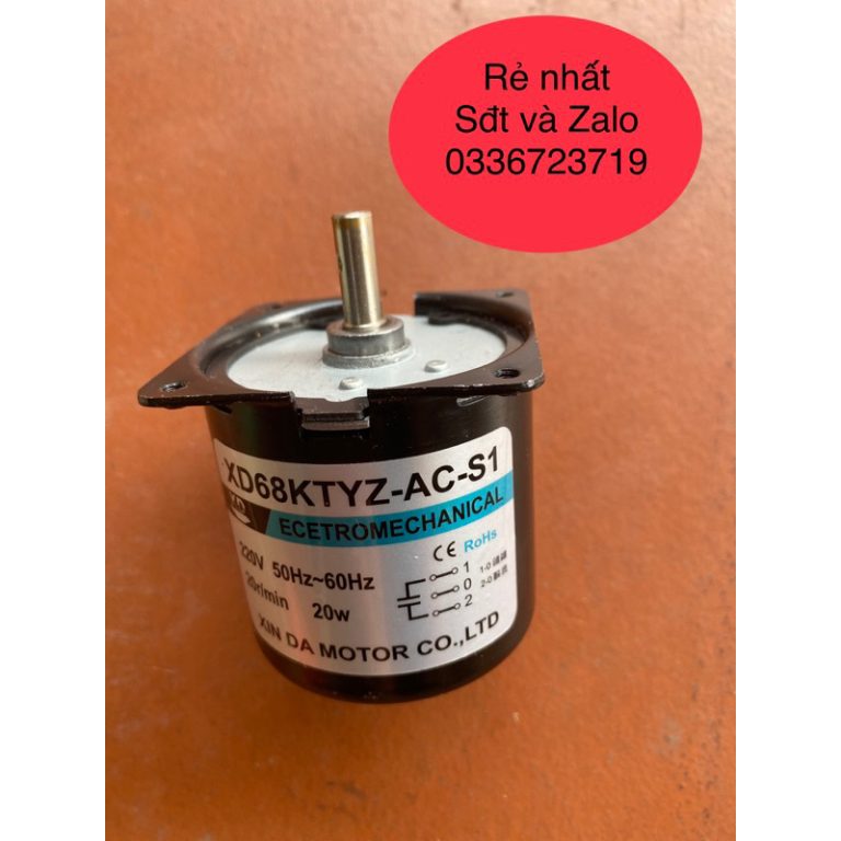 Mô tơ giảm tốc 220v - 20w - Chế Máy nướng thịt quay tự động