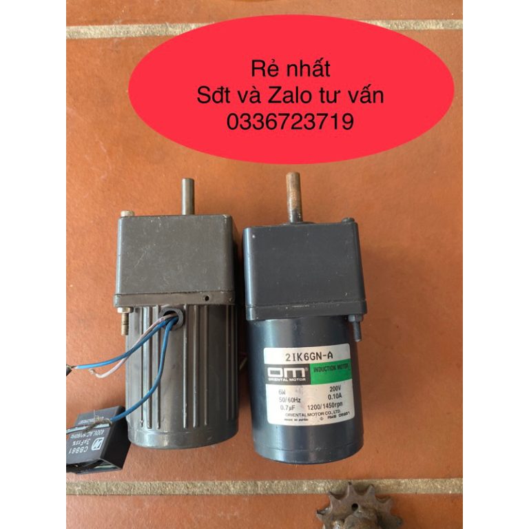 Mô tơ giảm tốc 6w 220v chế máy quay thịt tự động