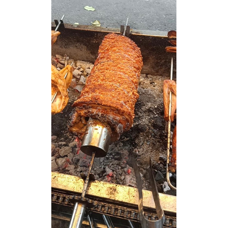 Ống cuộn ba chỉ nướng - Cho lò nướng quay tự động