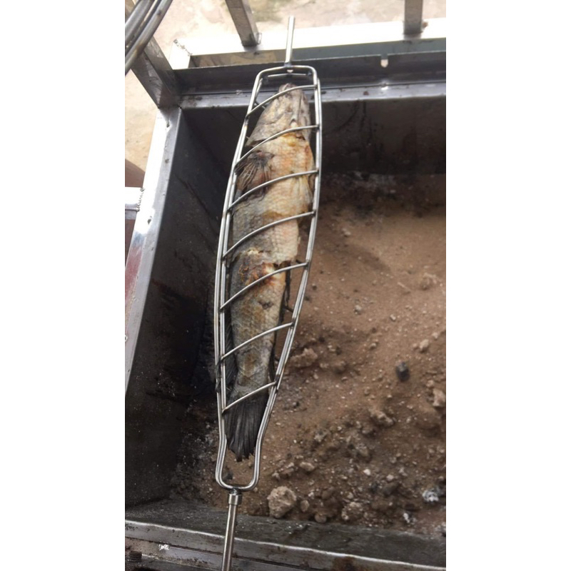 Vỉ nướng cá lóc Inox - Cho lò quay nướng tự động