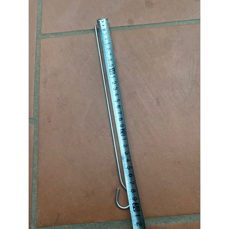Ghim thịt 3 chỉ xiên nướng bằng inox 30cm