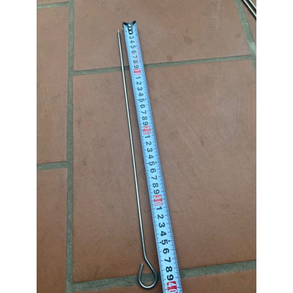 Ghim thịt 3 chỉ xiên nướng bằng inox 40cm