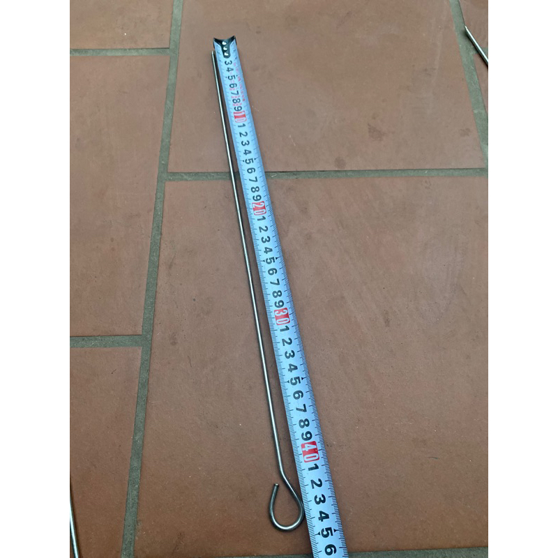 Ghim thịt 3 chỉ xiên nướng bằng inox 45cm