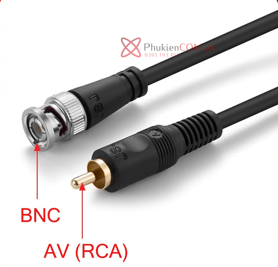 Dây chuyển đổi BNC Cáp BNC đồng trục máy camera